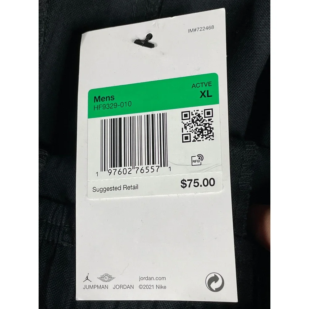 Jordan Essentials Woven Men Black Pants Standard Fit HF9329-010 XL New